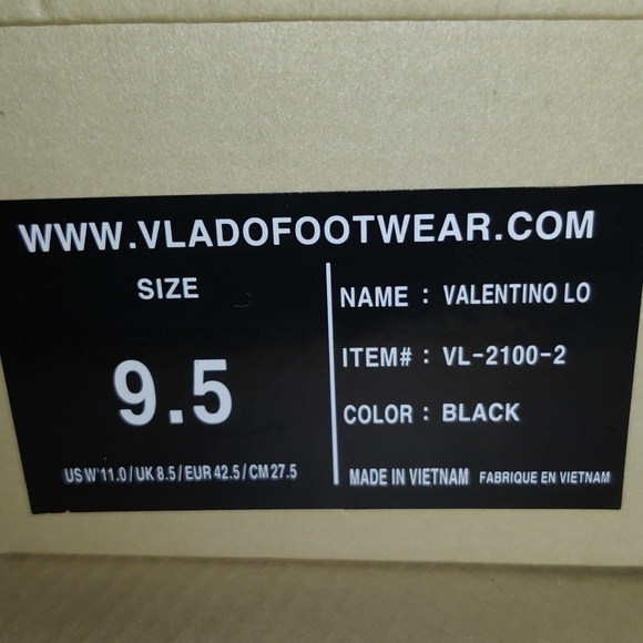VLADO Men\'s Valentino size 9.5 color black main image 5